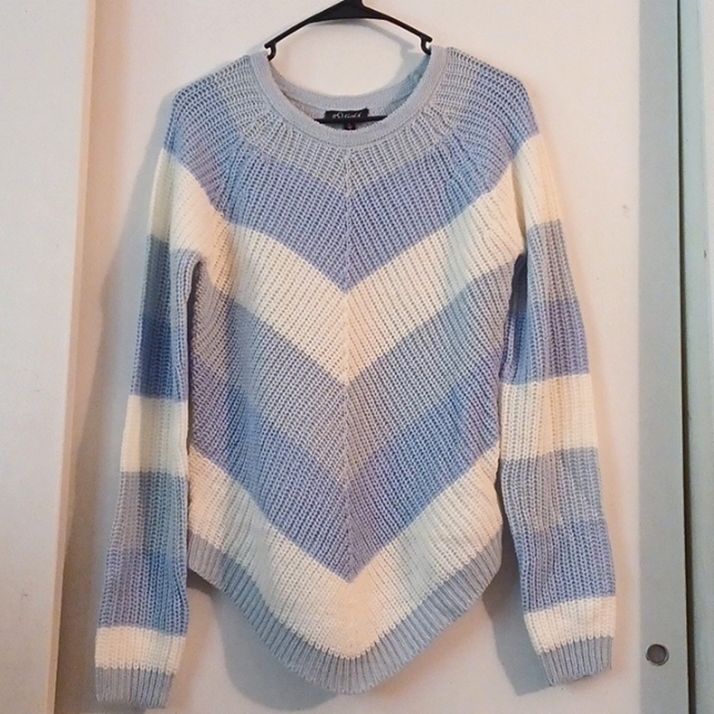 Multicolored chevron striped sweater size small.
